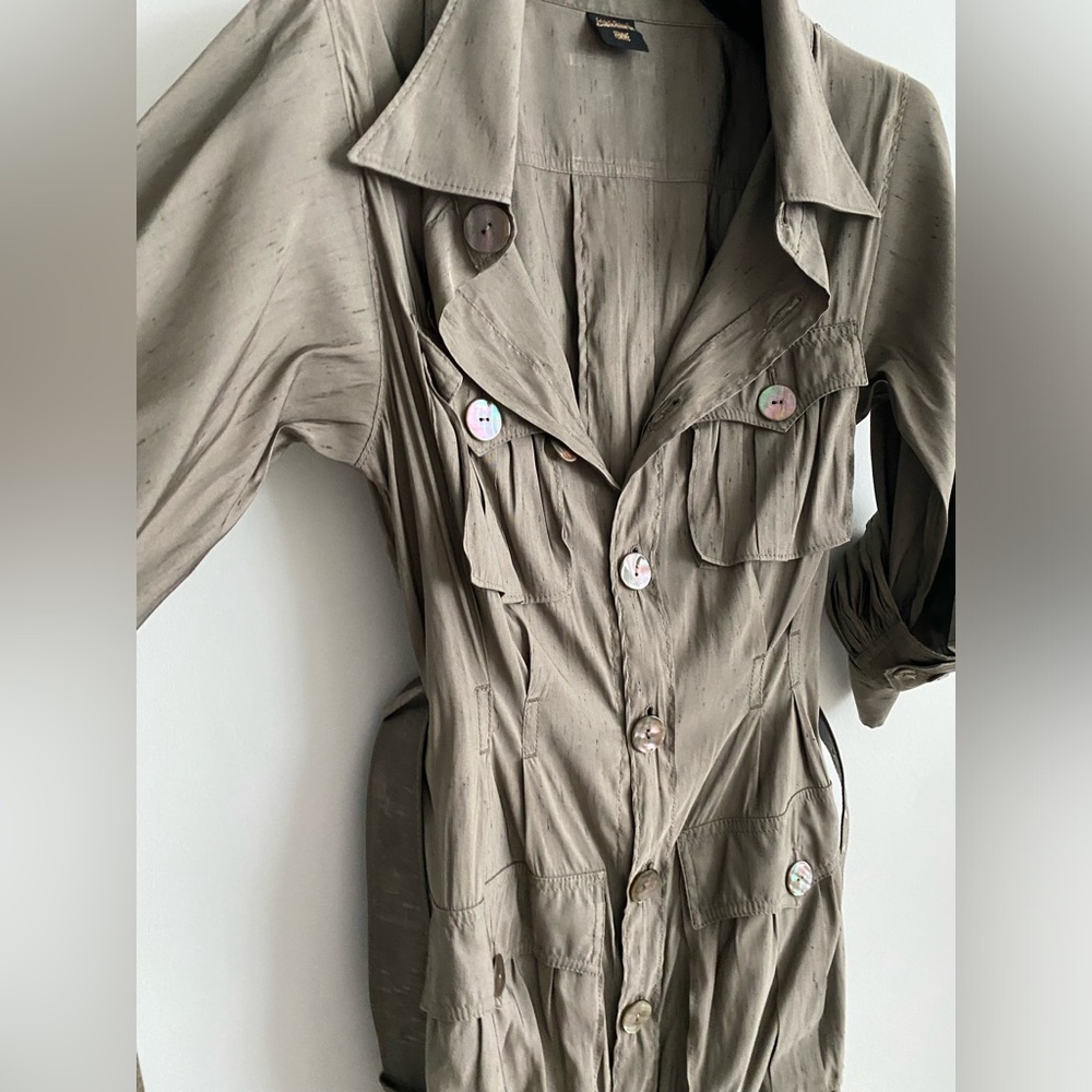 Jean Paul Gaultier designer Olive Green Utility Shirt Dress